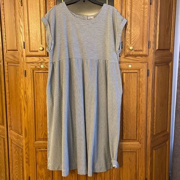 Inherit Clothing Company Olivia A - Line Midi Striped Dress - Picture 2 of 10